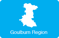 Grphic showing the boundaries of the Goulburn Region